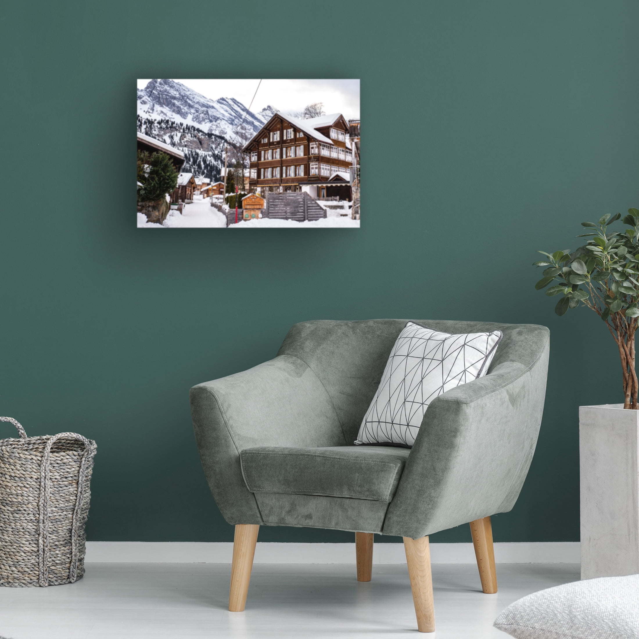 Canvas Wall Art - Allison Burton 'InterlakenSwitzerland' Wall Art for Living Room, Bedroom, or Office Décor by Trademark Fine Art - 32 x 22 Inches