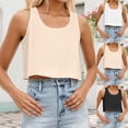 thumbnail image 3 of Womens Tank Tops Trendy Plain Color Summer Tank Tops Spaghetti Strap Loose Fit Square Neck Sleeveless Camisole Shirt Vacation Fashion Outfit Clothes, 3 of 5