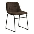 thumbnail image 6 of Furniture of America Perri Modern Chenille Dining Chairs, Brown (Set of 2), 6 of 14