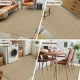 thumbnail image 6 of 4x6 Washable Area Rug, Vintage Linen Non-Slip Rectangle Rug for Living Room Office, Pastoral Brown Linen Texture Farmhouse Indoor Accent Floor Mat for Home Decor, 6 of 9