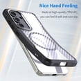 thumbnail image 6 of Case for Galaxy S24,Full-Body Rugged Carbon Fibre Protective Clear Back Hybrid Magnetic Wireless Charge Shockproof Protector Phone Case for Samsung Galaxy S24 5G,6.2 inch 2024 (Black), 6 of 18