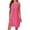 Hot Pink, variant on Summer Fashion Dresses for Womens 2025 Oversize Solid Color Sleeveless Round Neck Pleated Dress
