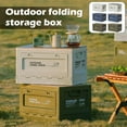 thumbnail image 3 of EZLIFE RJSQAQE Outdoor Storage Box,Plastic Collapsible Storage Bin with Lid,Foldable Stackable Storage Box Organizer,Multifunctional Folding Organizer Cube for Outdoor Home Camping,3 Doors V6R9, 3 of 5