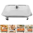 thumbnail image 2 of Chafing Dish de acero inoxidable Chafer rectangular Chafers 35x27cm Calentador de buffet para catering con tapa y base para bar, cocina y restaurante, 2 of 7