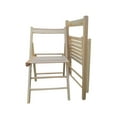 thumbnail image 3 of Foldable Chairs Set of 2, Patio Folding Chair with Solid Wood Frame, Outdoor Chair Set with Slat Seat and Backrest, Portable Dining Chair for Garden, Kitchen, Backyard, Natural, 3 of 9