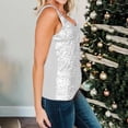 thumbnail image 4 of Dressy Tank Tops for Women Women Sexy Sequin Camisole Tank Top Sparkly Blouse For Holiday Outfits Tank Top, 4 of 7