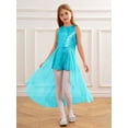 thumbnail image 7 of renvena Kids Girls Junior Bridesmaid Chiffon Wedding Birthday Party Long Gown Dress 6-16 Light Blue 10, 7 of 7