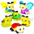 thumbnail image 1 of Juguetes de baño Bugs que brillan con luz, 6 piezas, activados por agua, 1 of 9