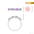 thumbnail image 4 of ANGARA Natural Half Eternity Seven Stone Amethyst and Diamond Wedding Ring in 14K White Gold for Women (Size-3mm) | February Birthstone, Anniversary, Jewelry Gift for Women | Natural Amethyst Ring, 4 of 9