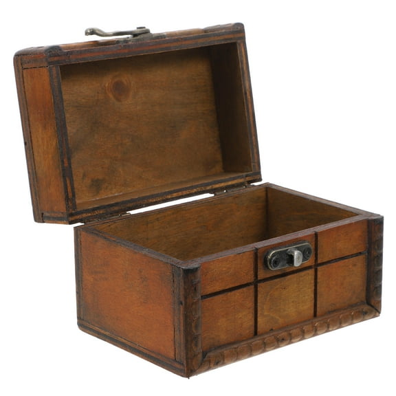 YSNOOWE 1Pack Vintage Wooden Jewelry Box Organizer For Home Decor 4.76X4.64X3.26In