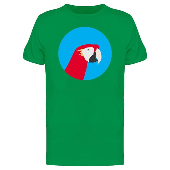 Red Macaw Head In Round Frame Tee Men's -Image by Shutterstock