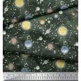 thumbnail image 3 of Soimoi polyester Crepe Fabric Planet & Sun Galaxy Printed Craft Fabric by the Yard 42 Inch Wide, 3 of 3