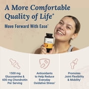 Live Conscious MoveWell Joint Support Supplement for Adults - Glucosamine Chondroitin with MSM, Hyaluronic Acid & ApresFlex Boswellia - 90 Capsules
