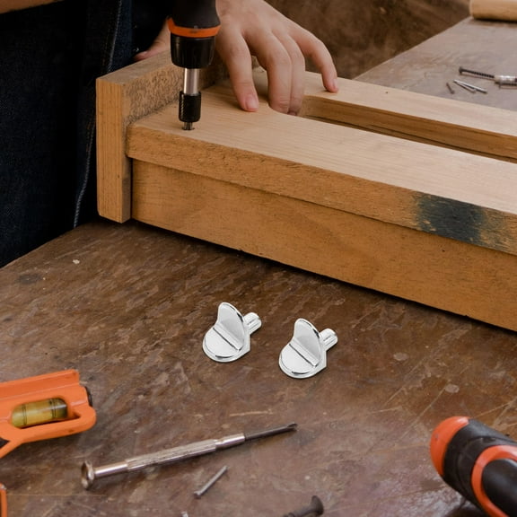 WHAMVOX 20 Pcs Cabinet Shelf Supports Alloy Pegs for Shelves Simple Installation Bookcase Shelf Bracket Pegs with Hole Shelf Support Pegs L-shaped Peg Pins