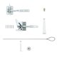 thumbnail image 1 of Bearachild Cerradura de pestillo de puerta de acero al carbono resistente para exteriores, para seguridad de vallas de madera y jardín Cerraduras de hardware Plata larga, 1 of 5