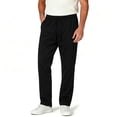 thumbnail image 5 of LEAVINGSUO Baggy Sweatpants Wide Leg Pants for Men Fleece-lined Straight Pants Winter Solid Color Loose Sports Casual Pants Black S, 5 of 5