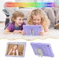 thumbnail image 4 of FJLBDE Case for Samsung Galaxy Tab A11 Plus/A9 Plus 11 Inch with Butterfly Stand, Shockproof Protective Tablet Cover with Shoulder Strap for Kids Girls, Beige Purple, 4 of 5