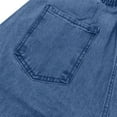 thumbnail image 6 of Women's Fleece Lined Stretch Denim Jeans, High Waist Elastic Drawstring Wide Leg Pants, Comfortable Straight Leg Trousers, Warm Winter Casual Wear, 2025 Fashion Dark Blue L, 6 of 10