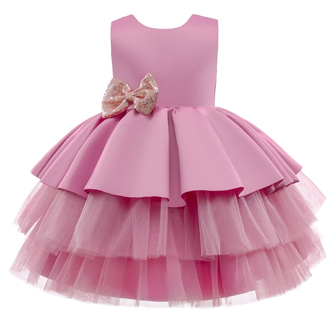 Vestido de princesa para niños, vestido de malla abullonada, vestido para niñas, vestido de cumpleaños para niñas de flores