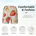 thumbnail image 4 of Kdxio Strawberries Print Men'S Swim Trunks With Compression Liner 7 Inch Inseam Quick Dry Swim Shorts, 4 of 7