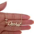 thumbnail image 2 of 18k Gold Plated Tiny Rachel Initial Pendant Necklace Jewlery Mother Day Gift, 2 of 3