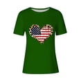 thumbnail image 4 of ZZwxWA Womens Tops Dressy Casual Short Sleeve Crewneck 4th of July Heart Shape Print Summer Shirts Independence Day Plus Size Lightweight Fashion Graphics Pullover Blouses, 4 of 4