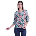 thumbnail image 2 of Moomaya Blouses pour Femmes Hauts Mode Imprimé Manches Évasées Robe Vêtements Décontractés, 2 of 4