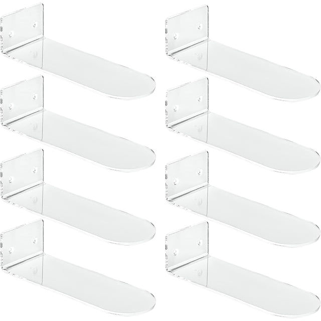 IEEK Floating Shoe Display 8 Pack,Levitating Acrylic Shoe Shelf for Wall,Clear Wall Mounted Shoe Rack Sneaker Display Shelves Space Saving Shoe Organizer Holder for Sneaker Collection