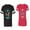 Men Black / Women Red, variant on King Queen Pentagon Emerald Gold Matching Couple Cotton Jerseys (Men Black / Women Black) (Men S / Women S)