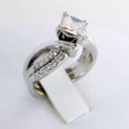 thumbnail image 2 of 1ct Princess Cut AAA Cz Handmade Band Women's 925 Silver Engagement Ring Sz 6-10, 2 of 6
