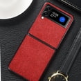 thumbnail image 6 of Allytech Case for Samsung Galaxy Z Flip 4 6.7 inch 2022 Release, anti-drop Anti-fingerprint Shockproof Leather Case Luxury Elegant Case for Galaxy Z Flip 4 for Businessmen, Red, 6 of 6