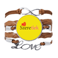 thumbnail image 1 of Hungary Mandarin I You Language Simple Bracelet Chain Rope Ornament Wristband, 1 of 3