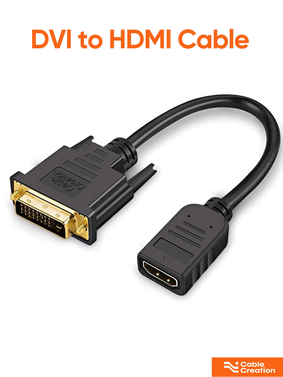 0.5ft DVI to HDMI Short Cable, Bi-Directional HDMI Female DVI-D(24+1) Adapter, HDMI to DVI-D 1080P Converter for PC,TV Box, PS5, Blue-ray, - Walmart.com