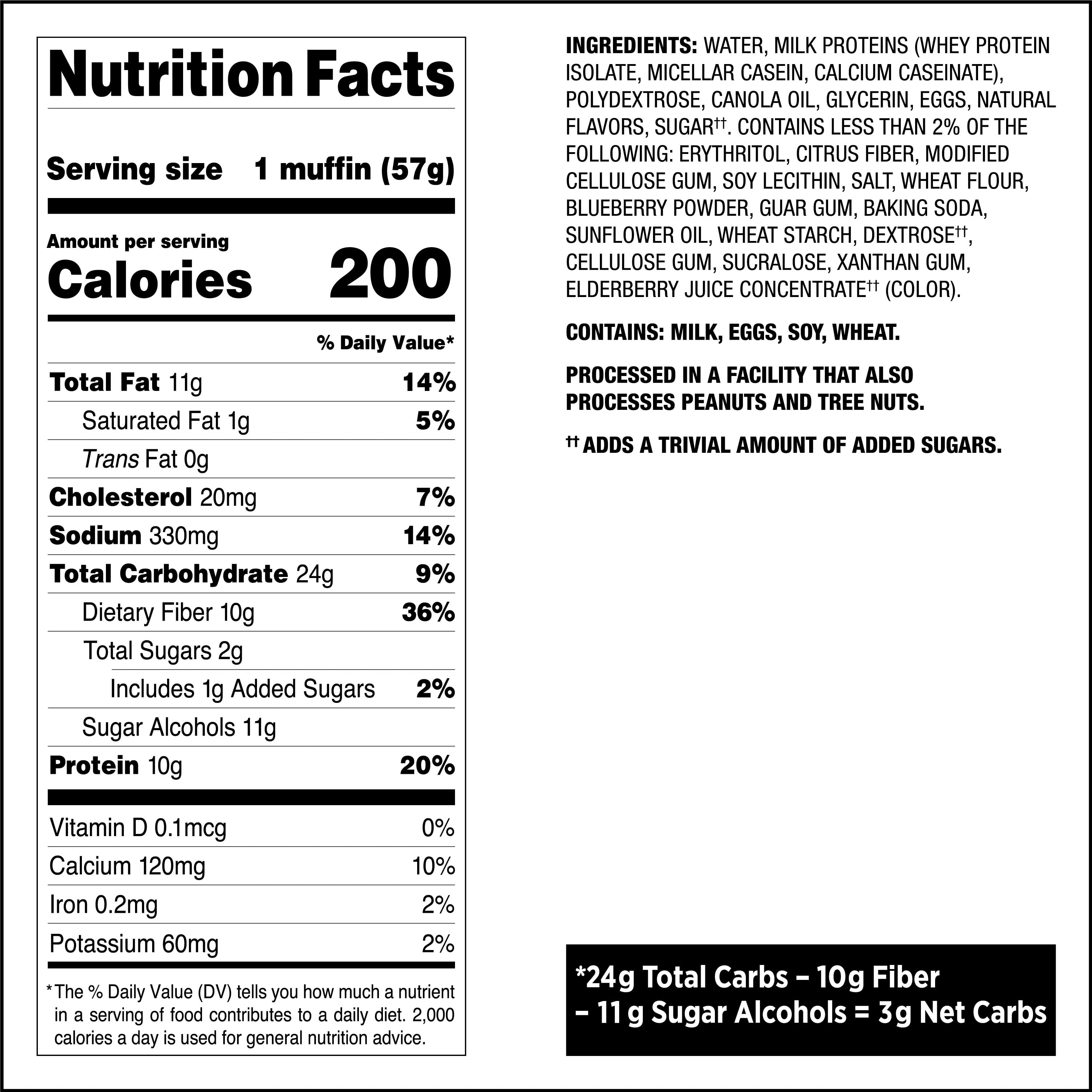 (6 pack) Quest Bake Shop Protein Muffins, Blueberry Flavor, 10g Protein, 3g of Sugar, 4 Count