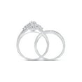 thumbnail image 3 of 14kt White Gold Pear Diamond Bridal Wedding Ring Band Set 1 Cttw, 3 of 4