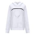 thumbnail image 5 of Pet Pouch Hoodie for Women with Kangaroo Pocket,Cat Dog Carrier Hoodies,Winter Warm Fleece Pullover Soft Lightweight Sweatshirts for Pet Animal Lover, 5 of 6