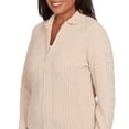 thumbnail image 4 of Alfred Dunner Womens Zip-Front Chenille Collared Cardigan, 4 of 4