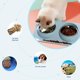 thumbnail image 4 of Cat Bowl, Pet Bowls, Dog Cat Bowl, Double Bowl for Cat and Dog, Dog Pet Feeder Bowl, Non-Slip Stainless Steel Cat Bowl (Blue), 4 of 5