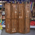thumbnail image 2 of Costway 4 Panel Pegboard Display with 360° Metal Hinges Solid Wood Frame for Craft Show, 2 of 9
