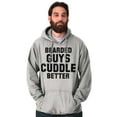 thumbnail image 5 of Bearded Guys Cuddle Better Flirting Hoodie Hooded Sweatshirt Men Brisco Brands S, 5 of 5