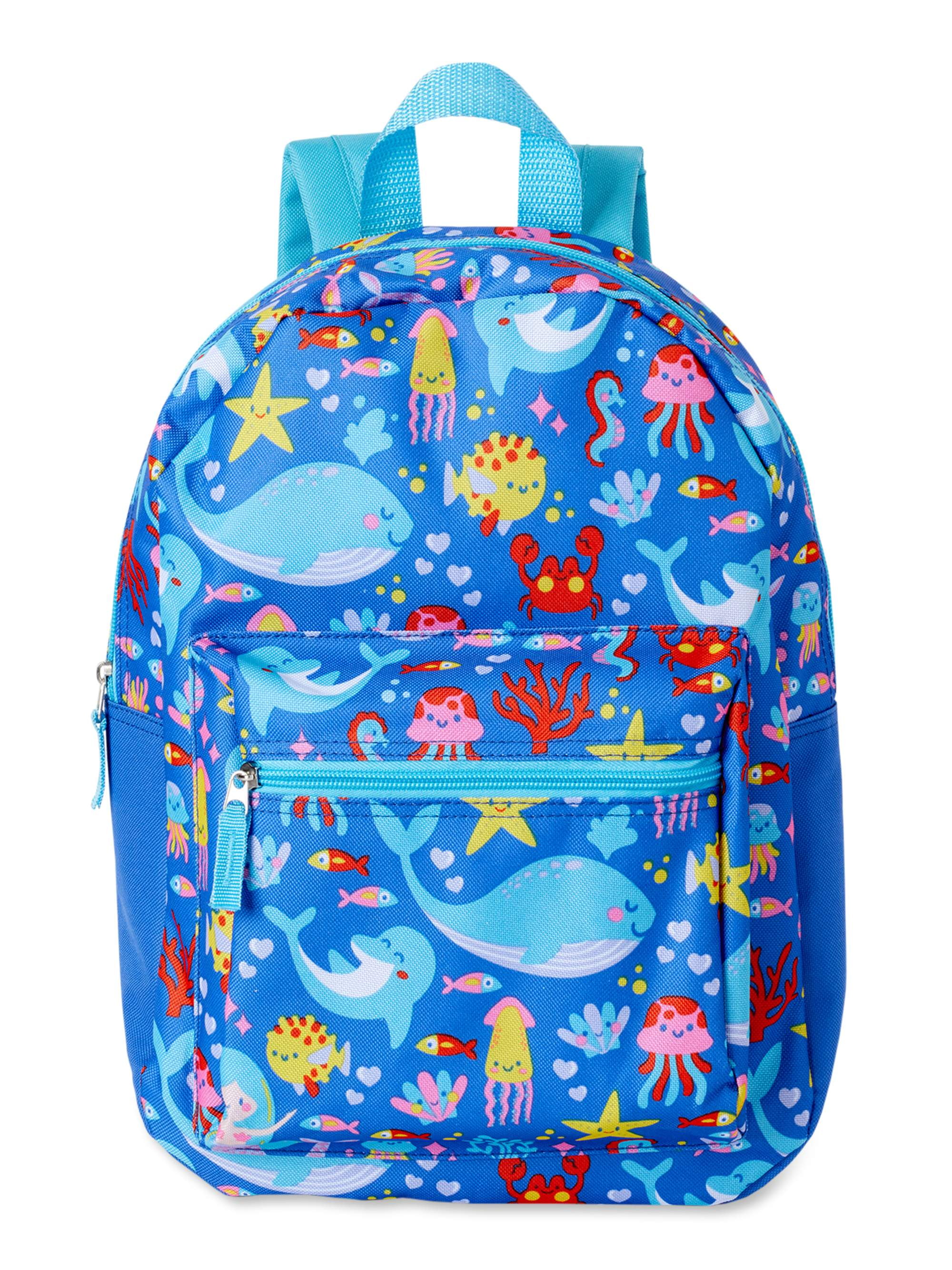 Disney Enchanted Tiki Room Backpack 17 inch Blue Shoulder Strap Adjustable 