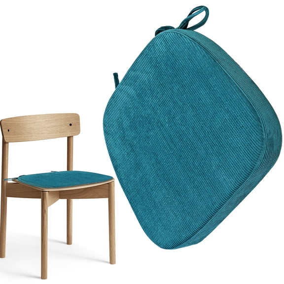 Chair Cushions for Dining Chairs,Kitchen Chair Cushions with Ties and Non Slip Backing,Chair Pads for Dining Chairs(Blue,16.9*16.9*1.4Inch)
