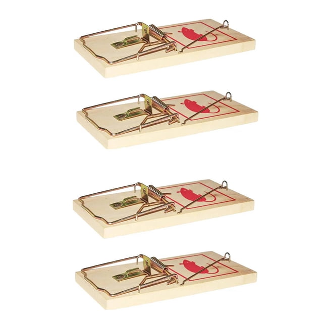 Trampas para ratones Trampa para ratones sensibles de madera Trampas seguras para ratones para el exterior del garaje de la casa