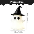 thumbnail image 3 of Halloween Decorations Indoor,Mini Ghost Figurines,Halloween Ghost Luminous Desktop Ornaments,Halloween Decoration for Gift Props Bookshelf Tabletop Bookshelf Home Decor (Z-with Witch Hat), 3 of 4