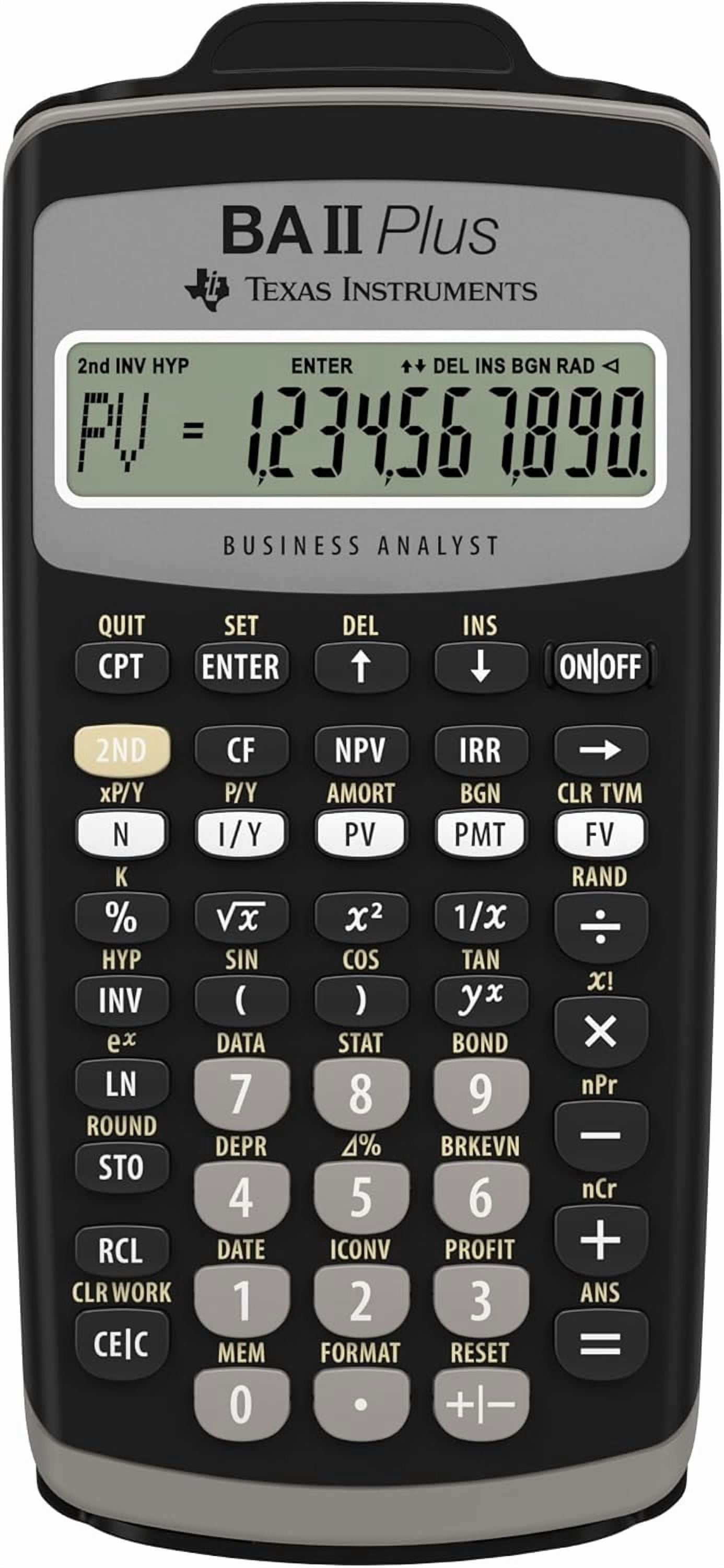 BA II Plus Financial Calculator, Black Medium