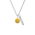 thumbnail image 2 of Delight Jewelry Silvertone Large Water Polo Ball Silvertone Live the Life You Have Imagined Bar Charm Necklace, 23", 2 of 4