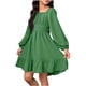 thumbnail image 1 of Vestido Largo de Manga Larga de Color Sólido de Moda Y Cómodo para las Niñas con Falda Plisada de Cinturón para Diario, Viajes, Vacaciones, Fiestas de Cumpleaños, 1 of 9