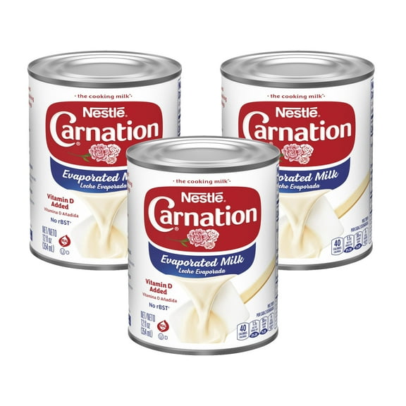 Nestle Carnation Vitamin D Added Evaporated Milk for Holiday Baking, 12 fl. oz (Pack of 3)