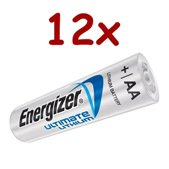 L91 x 12 Ultimate Lithium AA Battery 1.5v (One per zip bag)