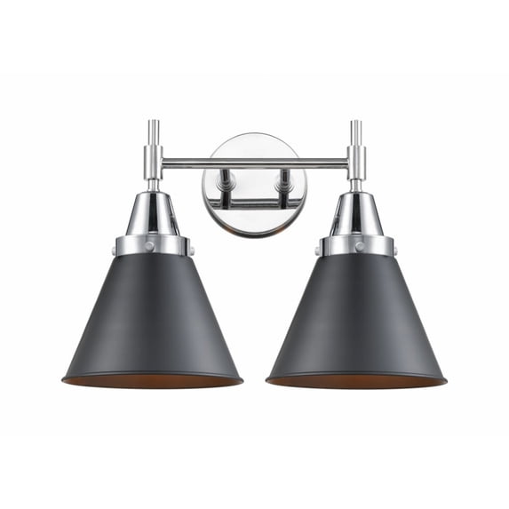 447-2W-PC-M13-BK-LED-Innovations Lighting-Caden-7W 2 LED Bath Vanity in Retro Style-17 Inches Wide by 11.38 Inches High Polished Chrome Finish with